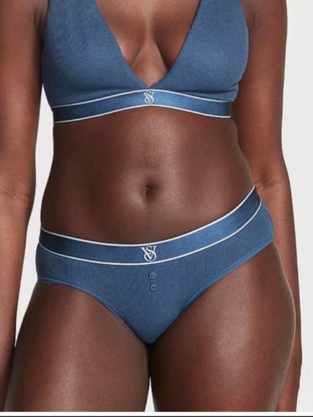 Victoria’s Secret Logo Cotton Ribbed Hiphugger Panty Underwear. NWT